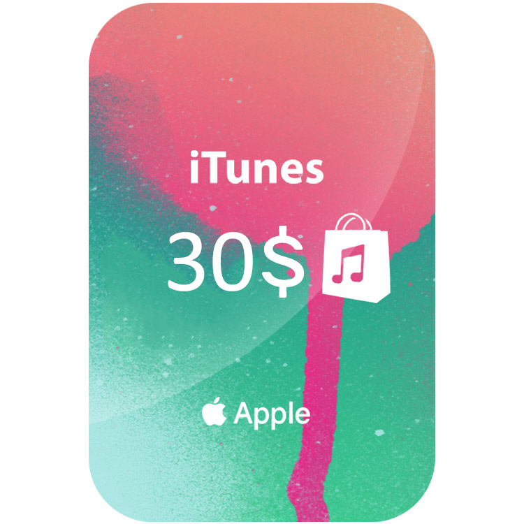 iTunes 30$ Gift Card دیجیتالی 
